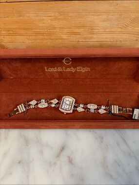 Lord & Lady Elgin Crystal Bracelet Watch - Rose Gold